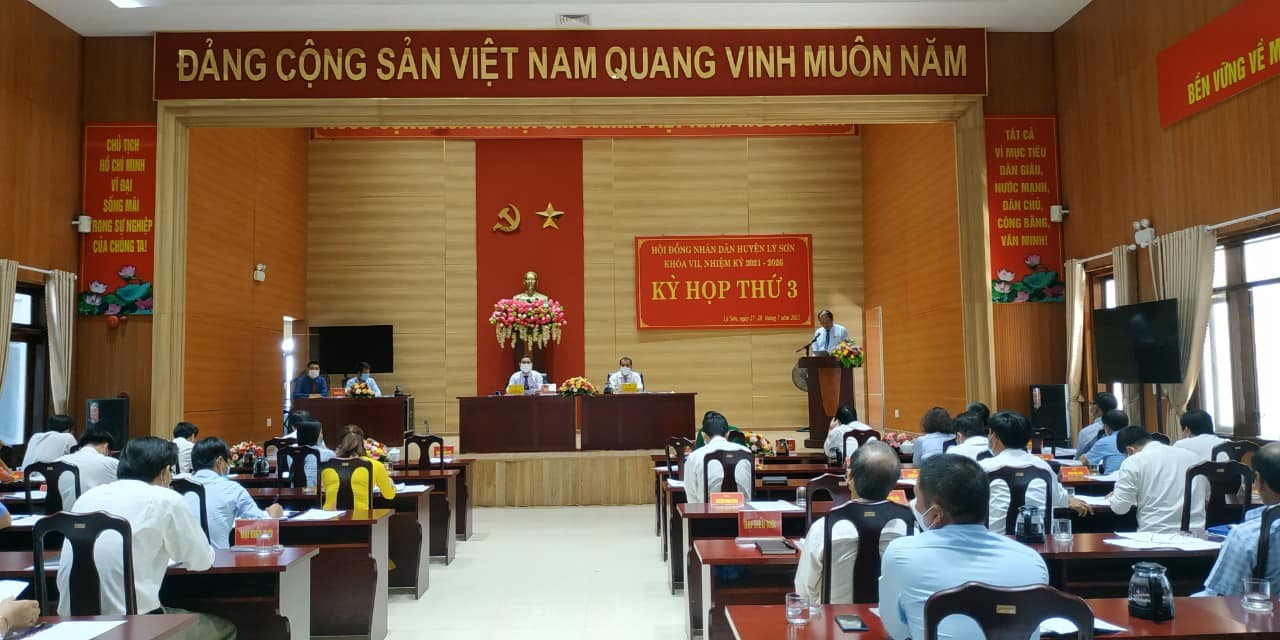 Lý Sơn tổ chức kỳ họp thứ 3-HĐND huyện nhiệm kỳ 2021-2026