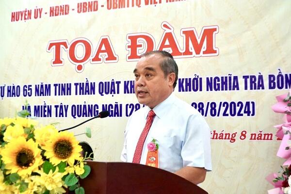Tọa đàm Kỷ niệm 65 năm ngày Khởi nghĩa Trà Bồng và miền Tây Quảng Ngãi