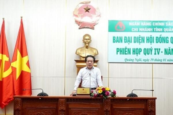 Họp Ban Đại diện Ngân hàng Chính sách xã hội tỉnh quý IV năm 2023