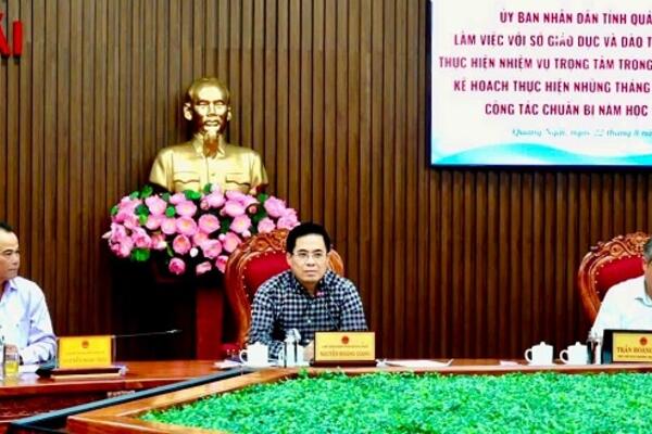 UBND tỉnh làm việc với Sở Giáo dục và Đào tạo