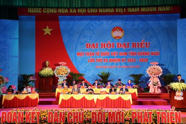 Đại hội Đại biểu MTTQVN tỉnh Quảng Ngãi lần thứ XV, nhiệm kỳ 2024 - 2029