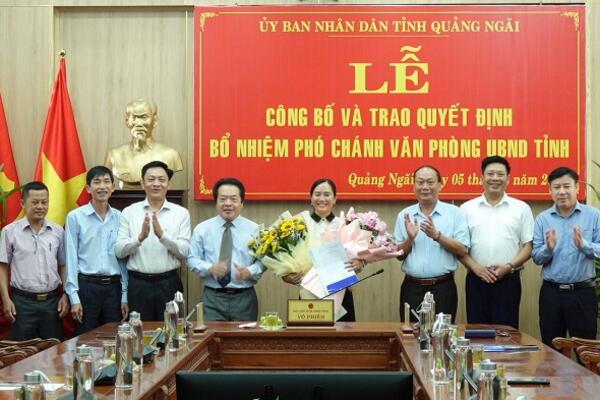 Bà Hà Thị Lê Vân giữ chức Phó Chánh Văn phòng UBND tỉnh