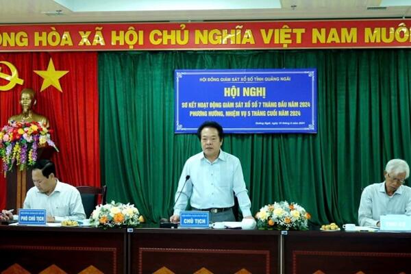Hội đồng giám sát xổ số tỉnh Quảng Ngãi sơ kết hoạt động giám sát xổ số 7 tháng đầu năm 2024