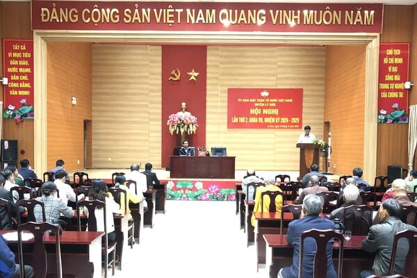 ỦY BAN MTTQVN HUYỆN LÝ SƠN HỘI NGHỊ LẦN THỨ 2, KHOÁ VII, NHIỆM KỲ 2024 – 2029
